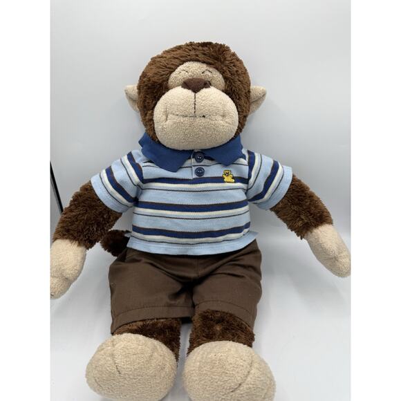Marvelous Monkey Plush Brown Build A Bear Workshop Stuffed Soft Toy 18” Outfit - Picture 1 of 5
